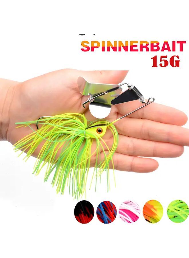 Tangerine 15G Whisker Lure Fishing Bait Shiny Spinner for Black Fish Tilapia Saltwater Surface - Image 1