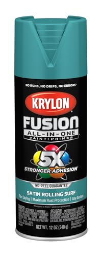Krylon Fusion All-In-One Adhesive Spray Paint for Indoor/Outdoor Use, 12 oz, Rolling Surf - Image 1