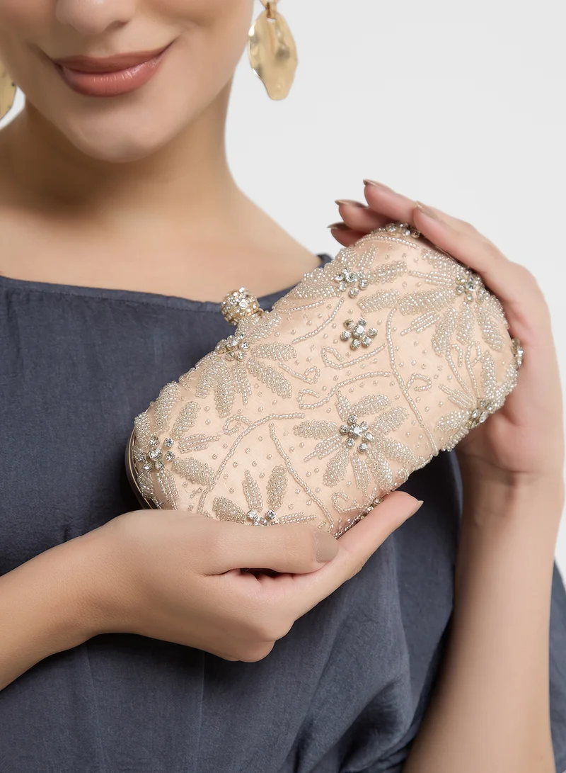 Khizana  Diamante Floral Detail Clutch Bag for Women | Best Price UAE