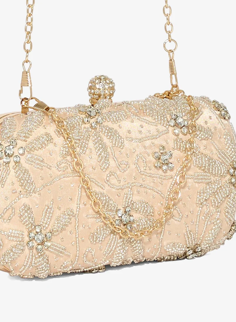 Khizana  Diamante Floral Detail Clutch Bag for Women | Best Price UAE