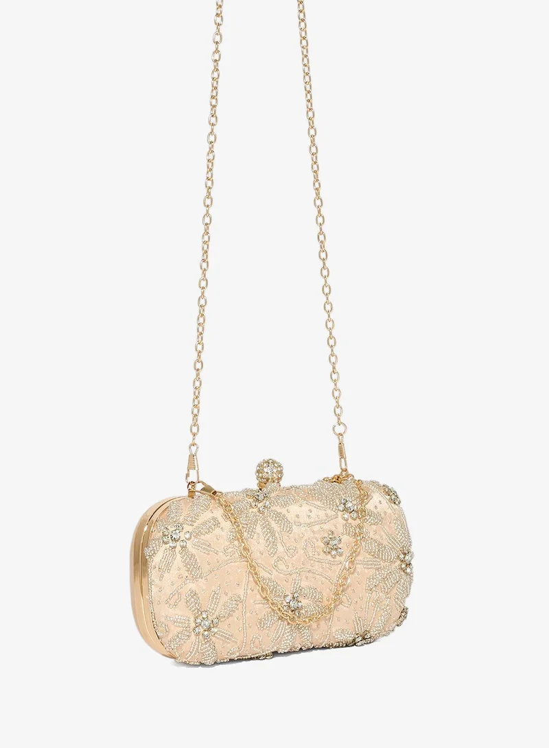 Khizana  Diamante Floral Detail Clutch Bag for Women | Best Price UAE