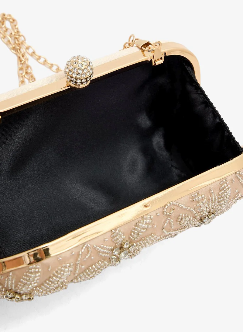 Khizana  Diamante Floral Detail Clutch Bag for Women | Best Price UAE