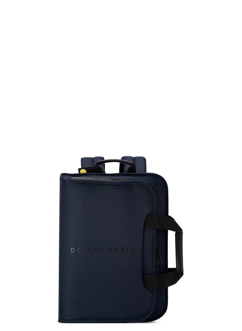 DELSEY Paris Arche 2 Compartment Satchel Backpack Laptop Protection 15.6 inch Navy Blue - 00120016302