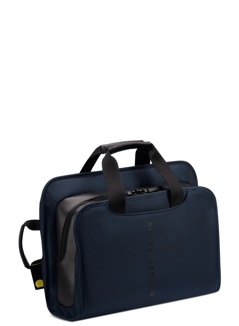 DELSEY Paris Arche 2 Compartment Satchel Backpack Laptop Protection 15.6 inch Navy Blue - 00120016302