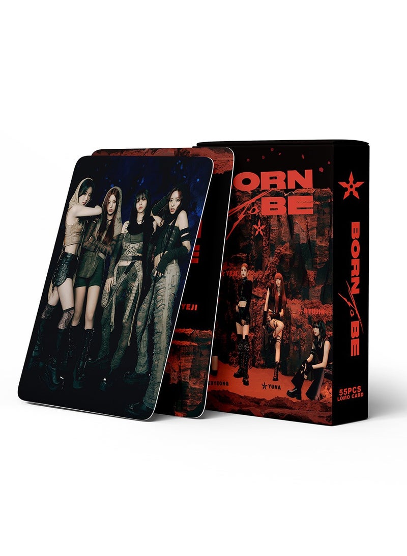 NIBEMINENT 55 Pcs Kpop ITZY BORN Lomo Cards Card For Fans Collection Gifts - Image 4