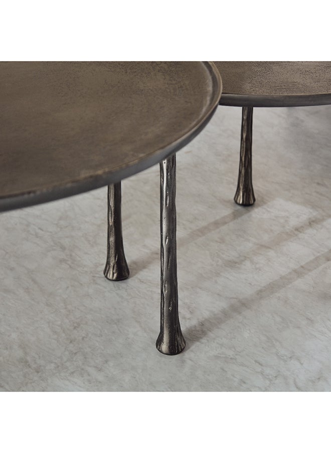 Home Box - Tanner 2-Piece Cast Metal Coffee Table Set 80 x 45 x 80 cm - Image 1