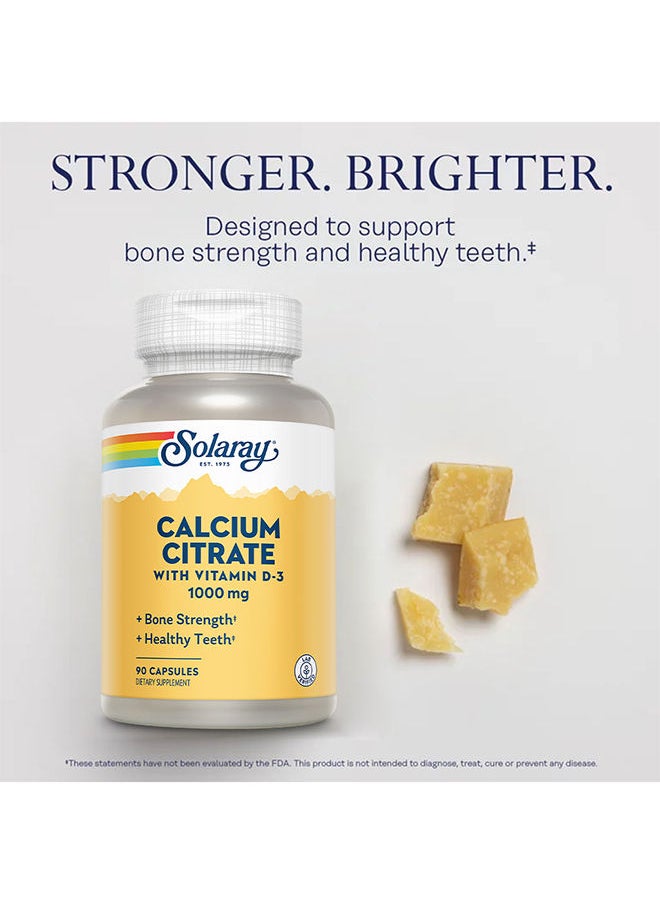 Solaray Calcium Citrate 1000 mg With Vitamin D3 90 Capsules  - Image 5