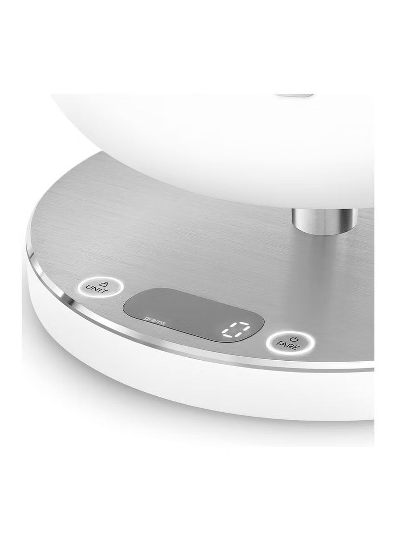 سميج ميزان المطبخ الرقمي الحديث المتطور من SMEG مع وعاء قابل للإزالة (أبيض نقي) - Image 4