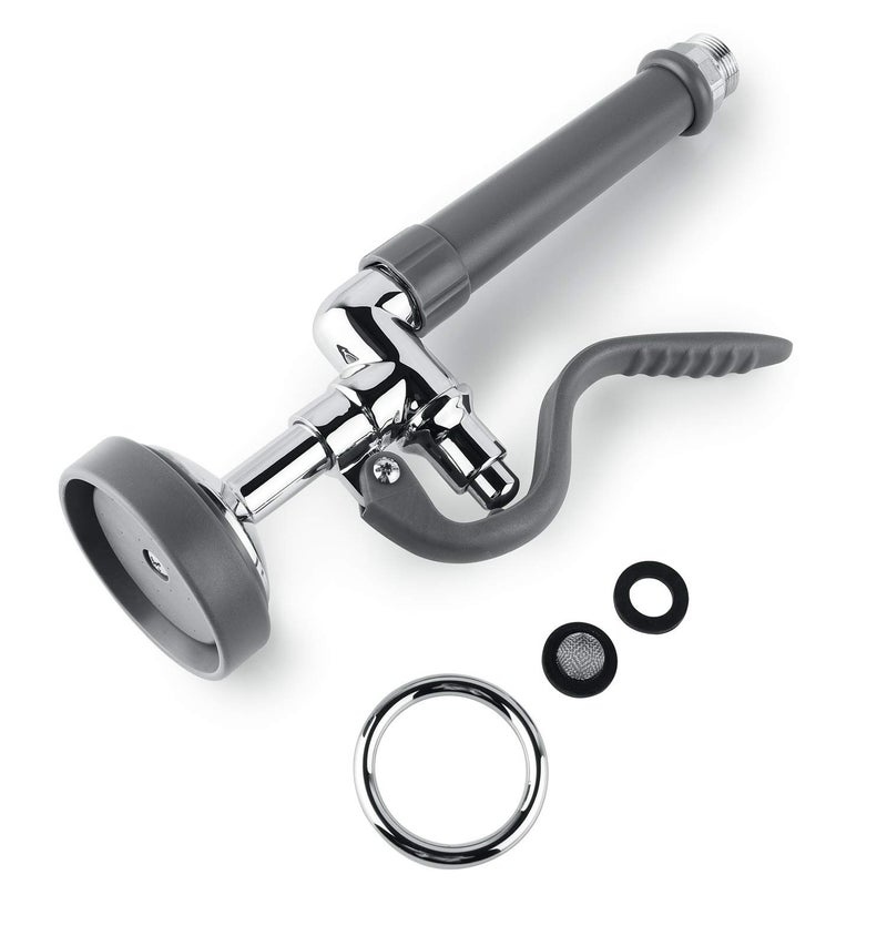 CWM Pre Rinse Sprayer Commercial Sink Sprayer Head Spray Valve,1.42GPM Restaurant Sink Dish Sprayer with Handle for Commercial Kitchen faucets,Chrome Finished (Grey) - Image 1