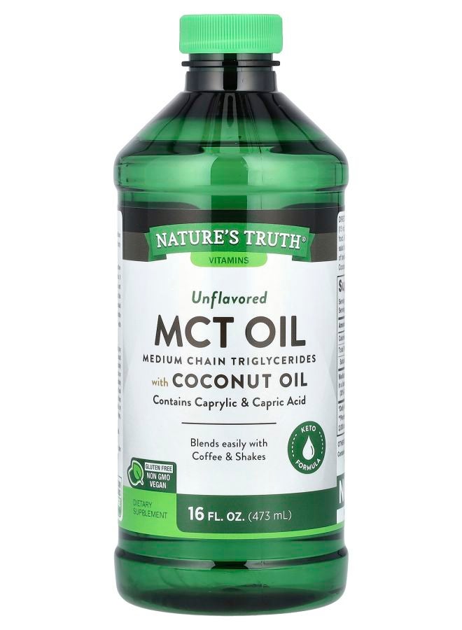MCT Oil with Coconut Oil Unflavored 16 fl oz (473 ml)