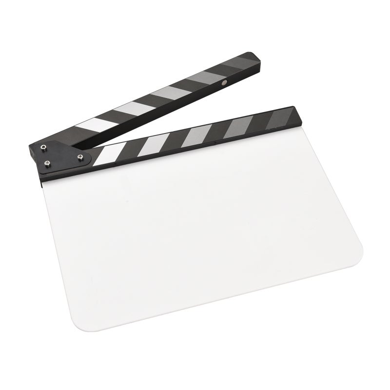Acrylic Clapperboard Type 5 White Durable Film Slate - Clear Visible Professional Movie Clapper for Film Production - Image 4