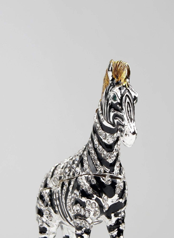 SEVENBEES Zebra Figurine Jewelry Box - Hinged Trinket Box for Home Decor - Image 5