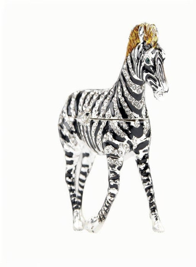 SEVENBEES Zebra Figurine Jewelry Box - Hinged Trinket Box for Home Decor - Image 2