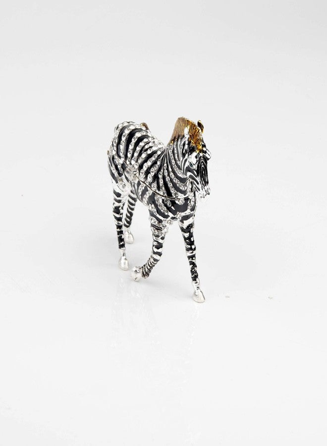 SEVENBEES Zebra Figurine Jewelry Box - Hinged Trinket Box for Home Decor - Image 4