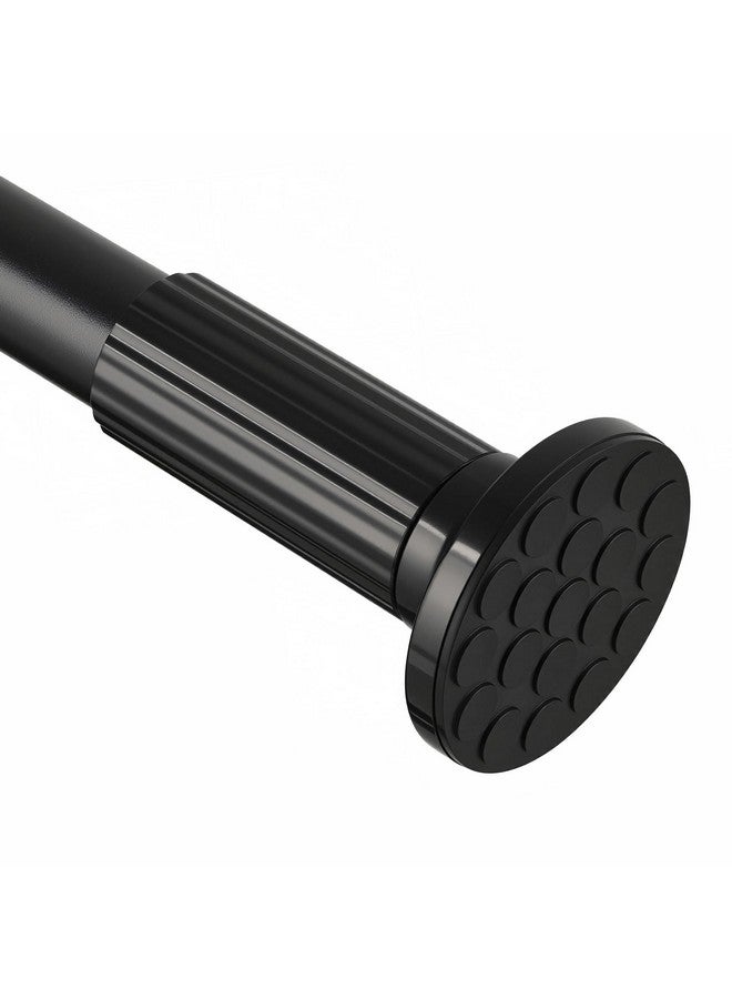 ZOCONE Shower Curtain Rod 51-128 Inch(4.25-10.5Ft), ZOCONE Adjustable Tension Curtain Rod No Drilling, Black Spring Tension Shower Rods for Bathroom Windows Closet Outdoor Non Slip Rust free Easy Install  - Image 1