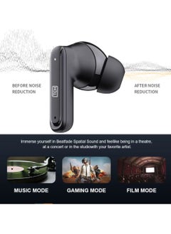 TCH D6 Sound Hunt TWS Wireless Earbuds Noise Cancellation– Hybrid 6" MIC, ANC+ENC, Bluetooth 5.4, 6-7H Playtime, HiFi Boom Bass, 10mm Drivers, IPX5 Water Resistant, Touch Controls, Hands-Free Calls  - Image 4