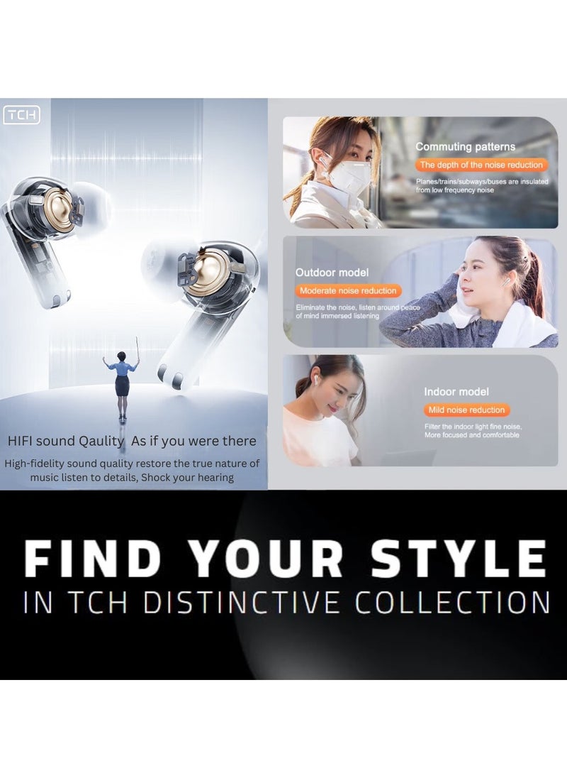D6 Sound Hunt TWS Wireless Earbuds Noise Cancellation– Hybrid 6" MIC, ANC+ENC, Bluetooth 5.4, 6-7H Playtime, HiFi Boom Bass, 10mm Drivers, IPX5 Water Resistant, Touch Controls, Hands-Free Calls - pzsku/Z2DF41CA84329342A5E32Z/45/_/1737550495/0c85b3e8-a9d1-485b-ba5b-39e1ca750863