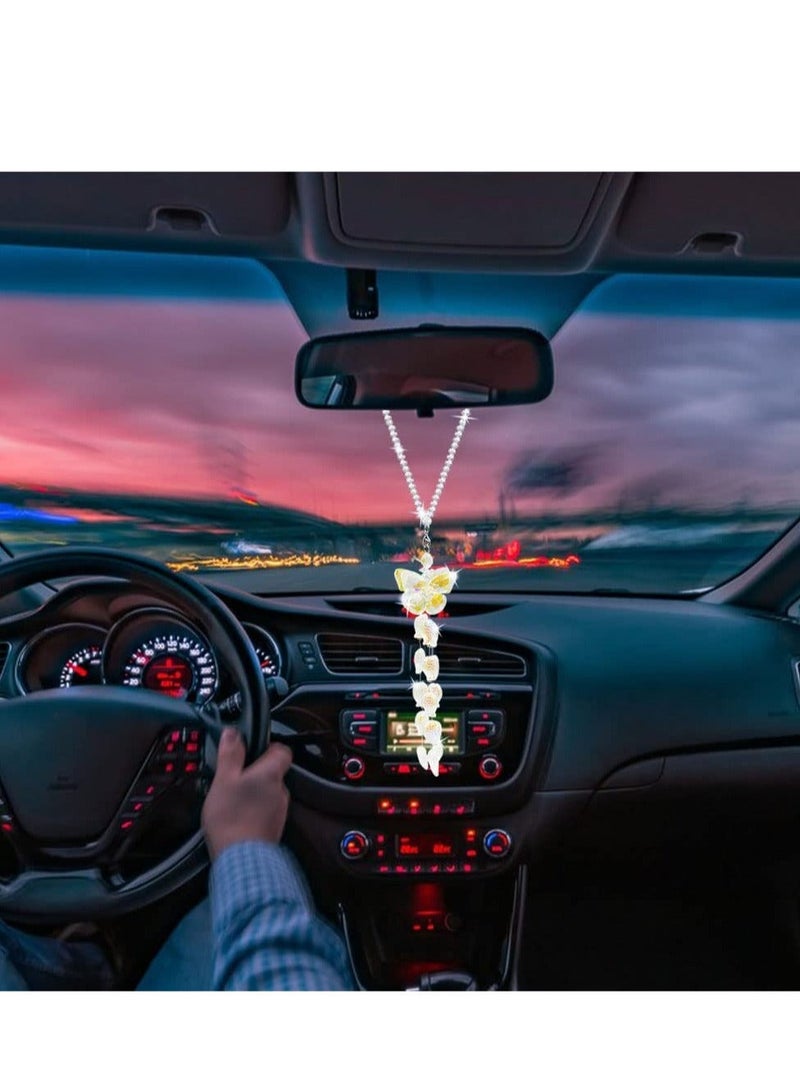 كابتن تيك Crystal Butterfly Car Mirror Hanging Accessories, Car Charms Rear View Mirror Hanging Accessories Bling Colored Hanging Crystals for Decoration, Lucky Interior Hanging Ornament - Image 3