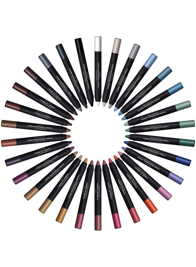 Shany SHANY Chunky Eyeshadow Pencils Lip Liner, Eyeliner, Eye Pencils - Multi-Use Chunky Pencils for Eye Shadow, Lip Makeup, Lipstick with Vitamin E and Aloe Vera - Premium Packaging - Set of 30 Colors - Image 2