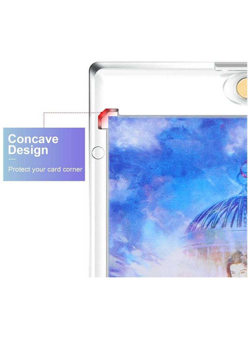 10 Pieces Magnetic Card Holder, 35Pt Holders, Baseball Protector, Acrylic Holder Clear Display Protector for Football Sports Game Storage Display, Standard Cards - Image 3