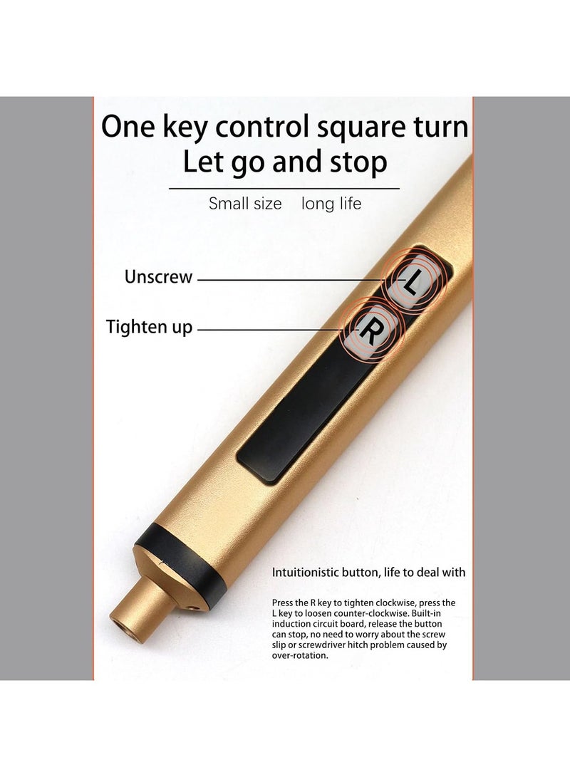 Cordless Electric Screwdriver – Mini USB Rechargeable Screwdriver with Magnetic Tip and Work Light for DIY Projects - Image 5