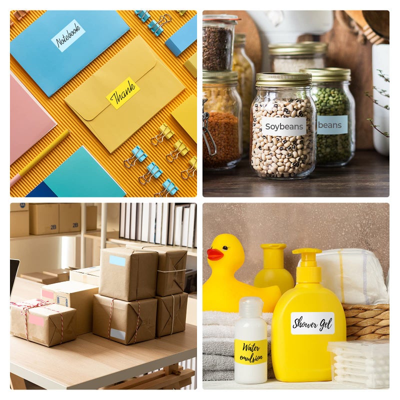 MUNBYN 2.25"x1.25" Thermal Sticker Labels, Yellow Self-Adhesive Barcode Label Paper for Direct Thermal Printer and Business, Multi-Purpose Rectangle Address Shipping Mailing Sticker,1000 Sheets/Roll - Image 4