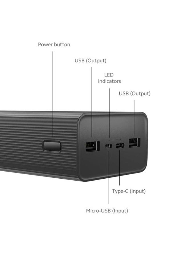 Xiaomi 30000 mAh Xiaomi Power Bank Boost Pro 18W Black - Image 3