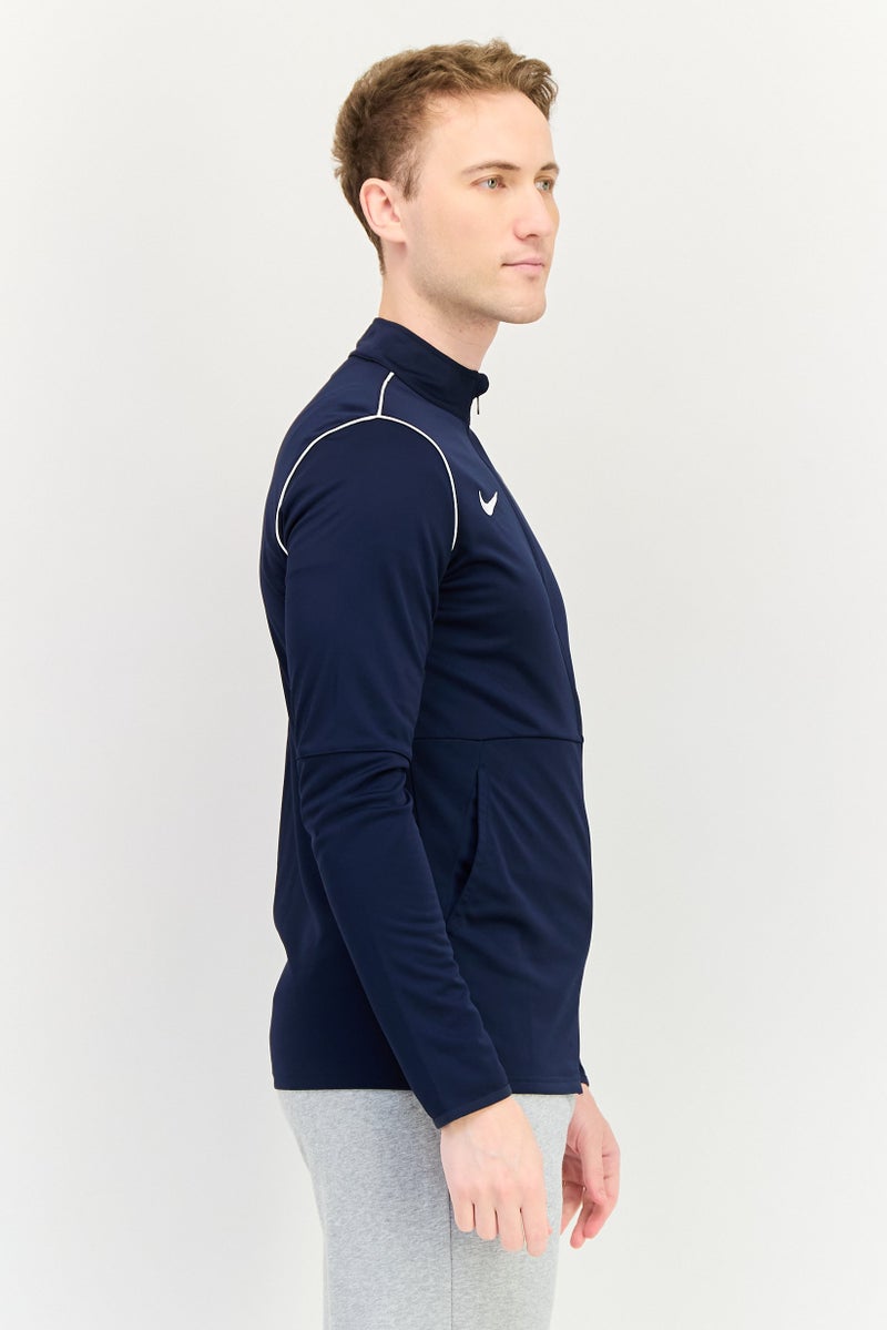 Nike Men Dri-Fit Long Sleeve Training Track Jacket, Navy - Image 3