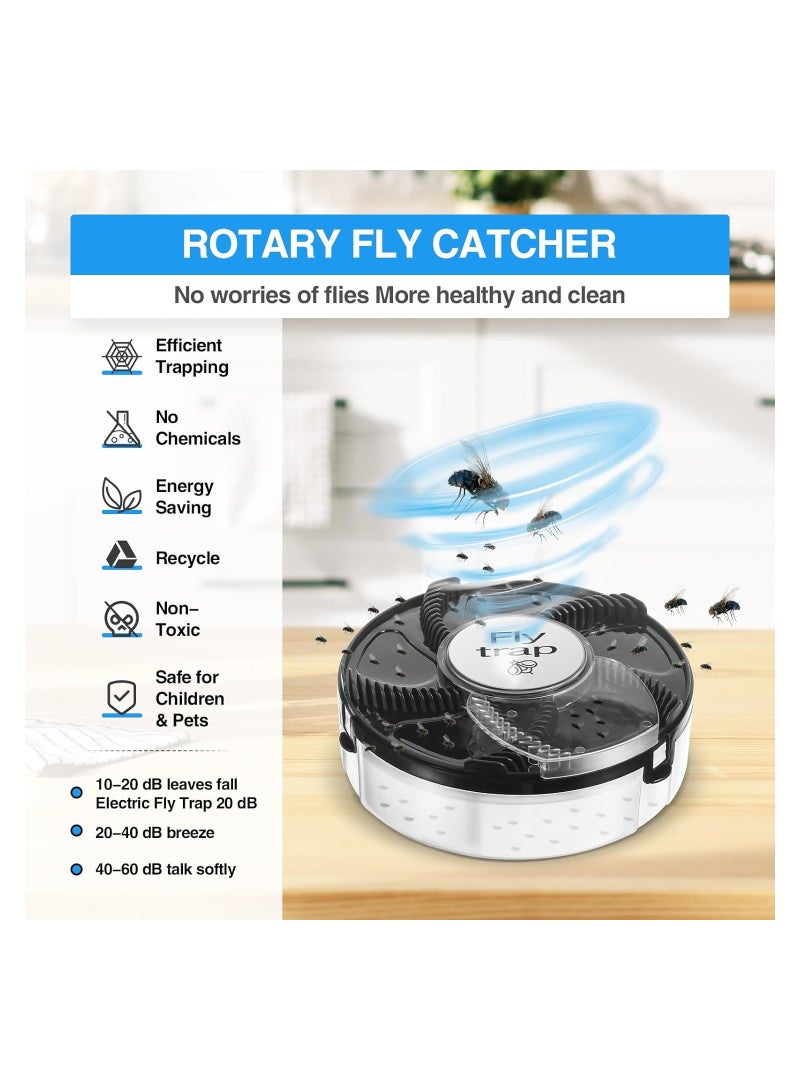 Electric Fly Trap, Pest Device Gnat Flying Insect Trap, Automatic Indoor Fly Trap, Pest Reject Control Catcher, Insect Repellents Tools, Auto, Ranch, Garden Rotate Resueable Catcher for House Fly - Image 2