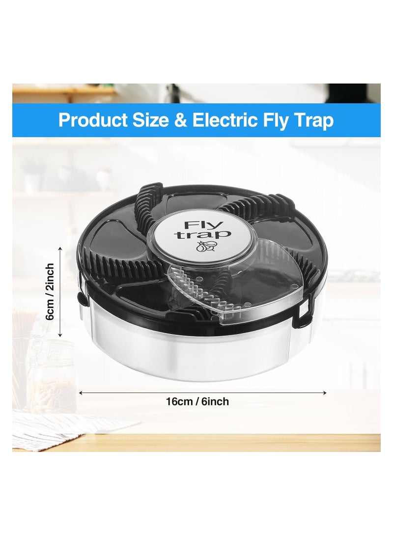 Electric Fly Trap, Pest Device Gnat Flying Insect Trap, Automatic Indoor Fly Trap, Pest Reject Control Catcher, Insect Repellents Tools, Auto, Ranch, Garden Rotate Resueable Catcher for House Fly - Image 4