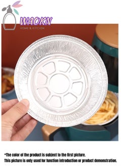 WAOKN 30-Pieces Disposable Aluminum Foil Baking Pan Cake Pan Cake Tray for Oven Baking Cooking Air Fryer Liners Oil-proof Water-proof Food Grade Aluminum Foil For Baking Frying Grilling Roasting Microwave  - Image 3