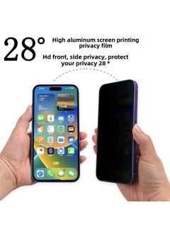 For IPhone16promax Anti-peep Tempered Film Apple 13pro/15 Full Screen 28 Degree Anti-peep Mobile Phone Film-Color:28 ° Peep-proof Tempered Film (with Packaging)-Size:iPhone15pro Max