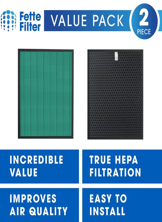 فيتي فلتر عبوتان من فلاتر بديلة 250/250S لجهاز تنقية الهواء الذكي Coway AIRMEGA 250 / 250S Max 2 Green True HEPA مع فلتر الكربون النشط، رقم القطعة AP-1720-FP AP1720FP (عبوة من قطعتين) - Image 2