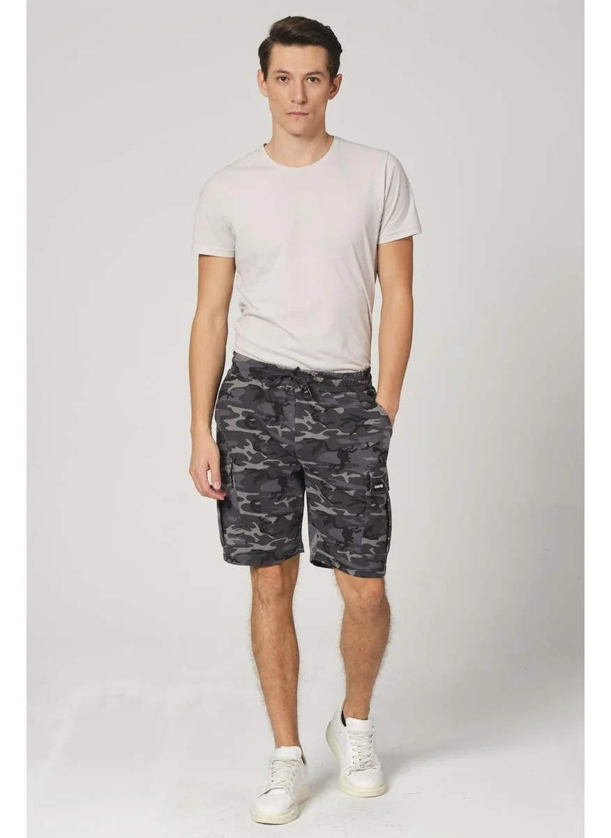 الكسندر جاردي Alexandergardi Camouflage Patterned Cargo Shorts with Pockets (E21-SINTO Srt)