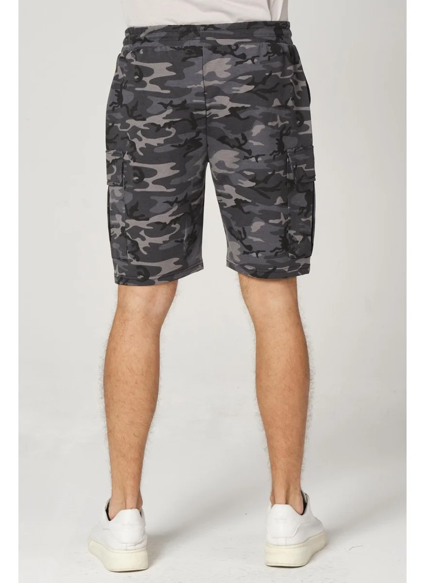 الكسندر جاردي Alexandergardi Camouflage Patterned Cargo Shorts with Pockets (E21-SINTO Srt)