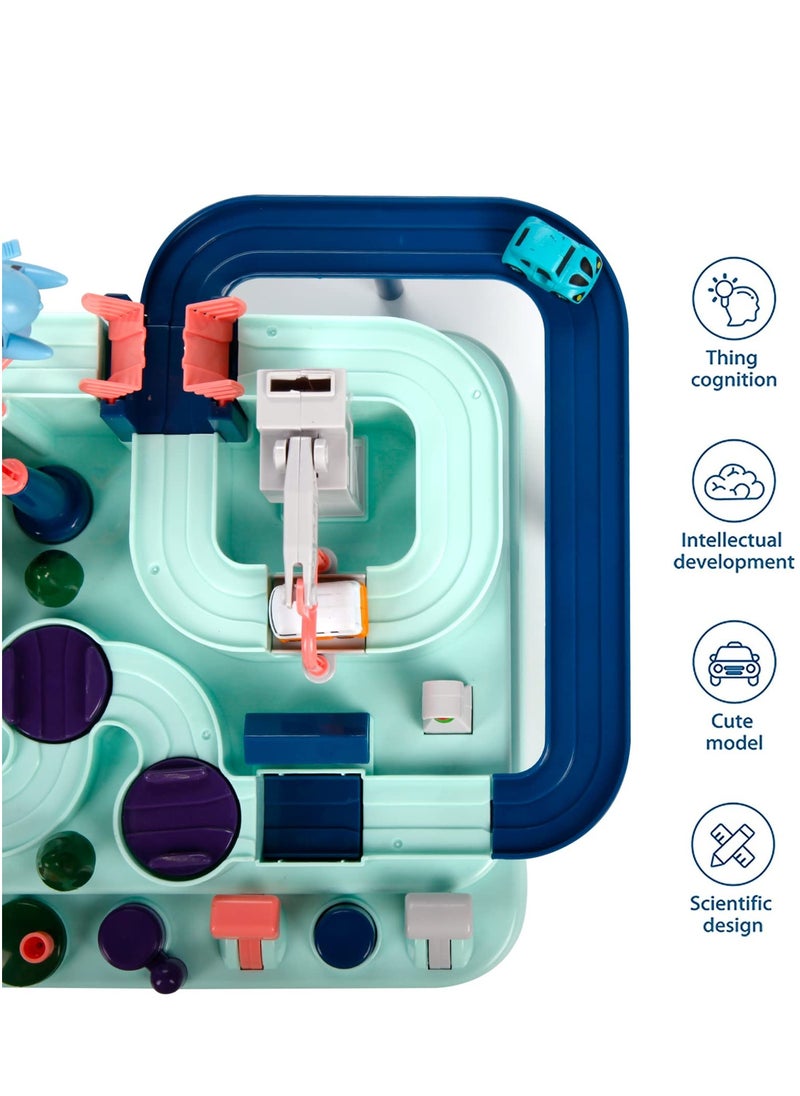 Bebiland Car Adventure Toys,  Puzzle Rail Car, City Rescue Toy with 4 Mini Cars, Preschool Educational Toys for Toddlers, Kids Race Track Toys for 3 4 5 6 7 Years Old Boys Girls  - Image 3