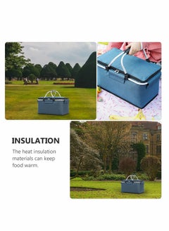 SYOSI Picnic Basket Collapsible Picnic Bag Grocery Basket Portable Cooler Basket Large Picnic Tote for Camping Travel Picnic  - Image 3