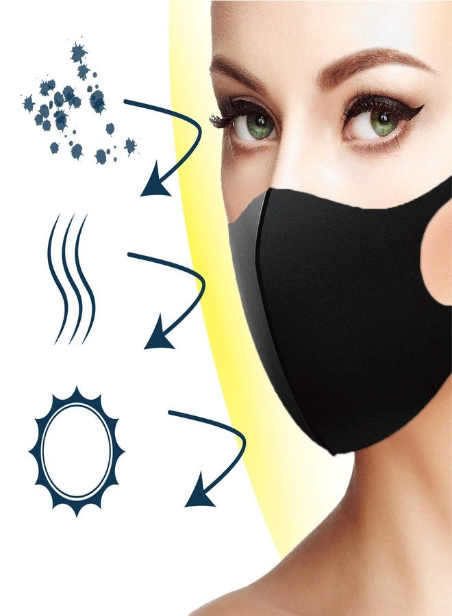 Silstar Washable, Reusable, Breathable, Flexible fit Polyurethane Face Mask for Men & Women fit for Walking, Running, Cycling, Driving etc (Pack of 2) - Image 3