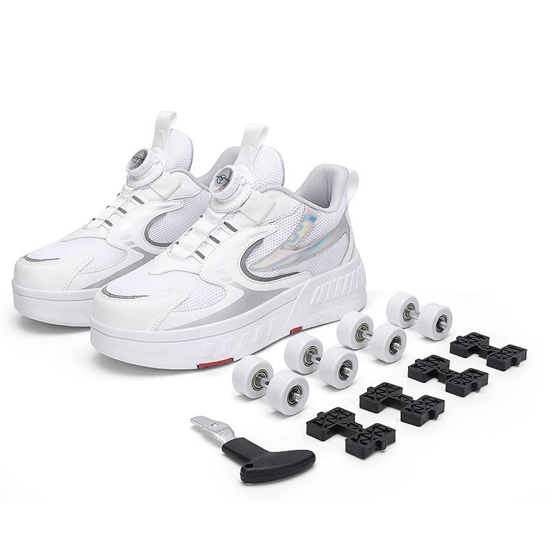 Heelloo Shoes For Girls Invisible Four-Wheel Detachable Children'S Wheel Shoes For Boys And Students Skates Shoes With Wheels - Image 4