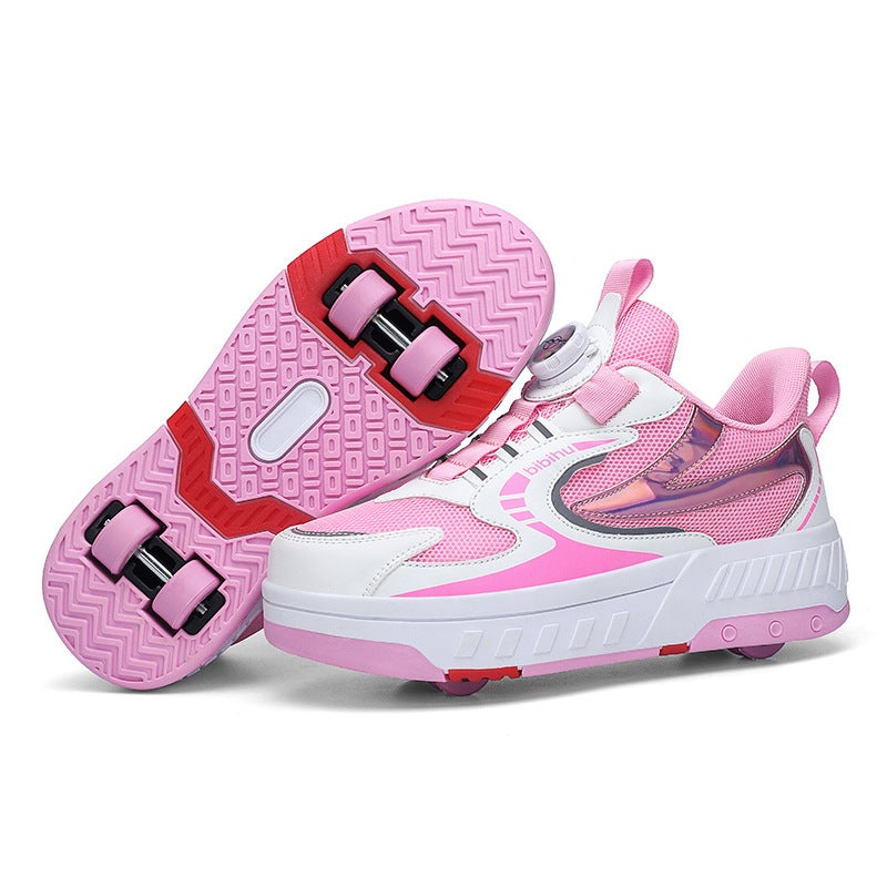 Heelloo Shoes For Girls Invisible Four-Wheel Detachable Children'S Wheel Shoes For Boys And Students Skates Shoes With Wheels - Image 2