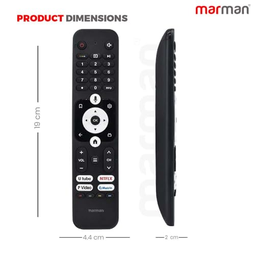 marman® Compatible with Haier Google Tv Remote Control Model HTR-U31 Suitable for LE32K800GT LE43K800UGT LE50K800UGT LE55K800UGT LE65K800UGT Television with Voice Command - Pairing Must! - Image 5