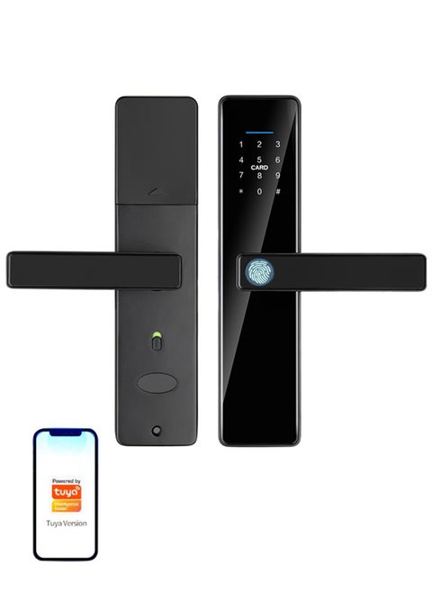 Smart Lock, Easy Installation Entry Fingerprint Door Lock, 6-in-1  Entry Door Lock, Password, Cards, Keys, Temporary Password, APP Remote Control Unlock