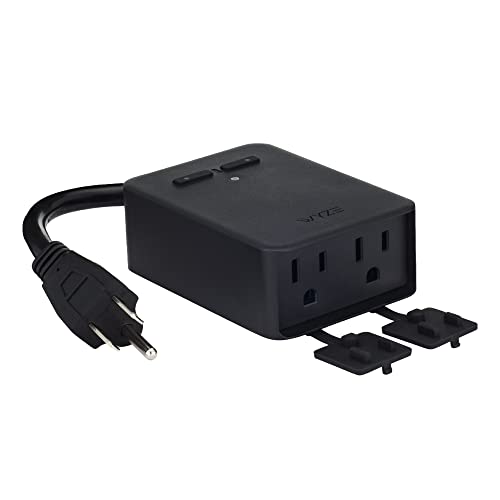 Wyze Plug Outdoor, Dual Outlets Energy Monitoring, IP64, 2.4GHz WiFi Smart Plug, Works with Alexa, Google Assistant, IFTTT, No Hub Required, Black - Image 1