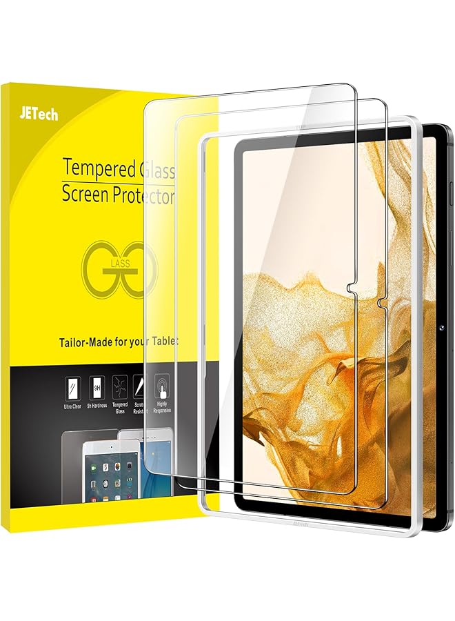 Jetech Screen Protector For Samsung Galaxy Tab S8 2022 Tab S7 2020 11 Inch Sm X700 X706 T870 T875 T878 With Easy Installation Frame Tempered Glass Film Hd Clear 2 Pack - Image 1