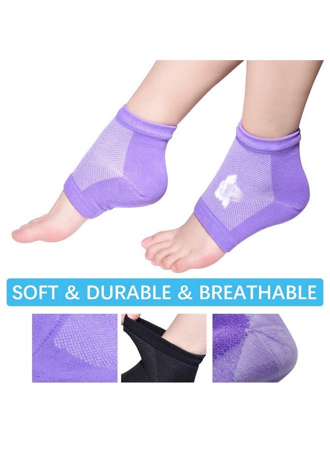 JYOT CREATION Moisturising Silicone Gel Socks for Dry Hard Cracked Heel Repair Pad Swelling & Pain Relief, Foot Care, Ankle Protection, Unisex Spa Botanical Gel Pad Heel Protector Socks-(1pair-Multi color ) - Image 4