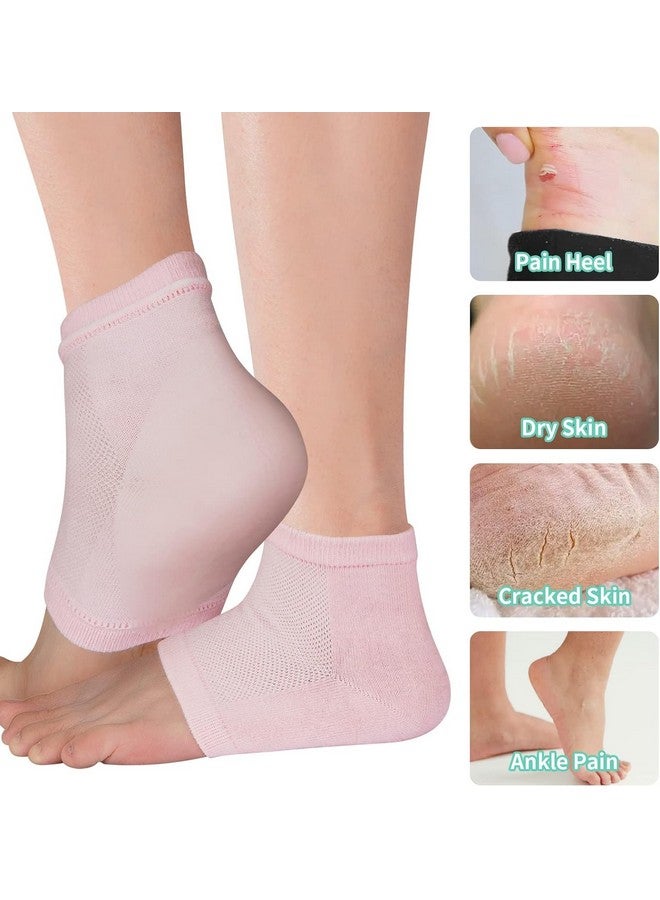 JYOT CREATION Moisturising Silicone Gel Socks for Dry Hard Cracked Heel Repair Pad Swelling & Pain Relief, Foot Care, Ankle Protection, Unisex Spa Botanical Gel Pad Heel Protector Socks-(1pair-Multi color ) - Image 3