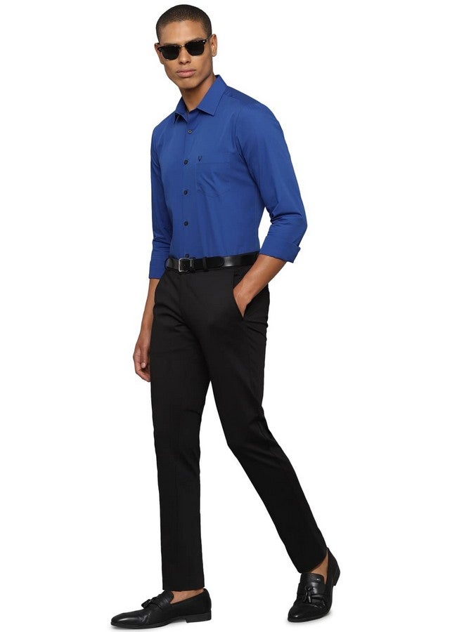 Allen Solly Allen Solly Men's Solid Regular Fit Shirt (ASSFQMOBM94341_Medium Blue 40) - Image 5