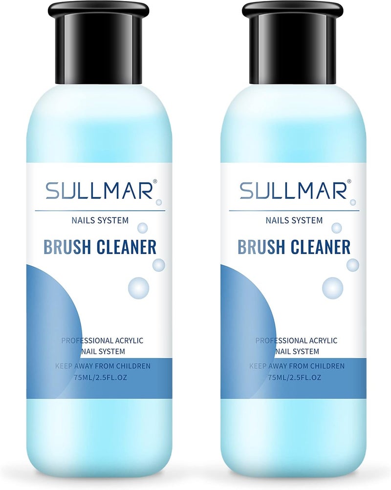 SULLMAR Nail Brush Cleaner 5fl.oz 150ml Nail Brush Cleaner And Conditioner Quickly Clean Nail Art Brush Acrylic Nail Brush DIY Salon At Home - Image 1