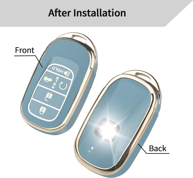 QBUC for Honda Key fob Cover with Keychain,Compatible with 2022 2023 2024 2025 Honda Accord Civic HRV CRV Pilot - Image 3