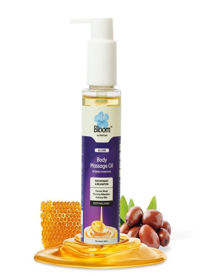 Bloom by Boldcare Bloom by Bold Care Sensual Massage Oil | For Couples Massage | Reduces Fatigue and Stress | Hydrates Skin | Builds Connections | Natural Massage Oil with Pure Honey | For Sensitive Skin | (120 ml) - Image 1